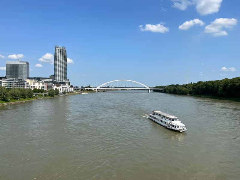 Bratislava - Hainburg - Bratislava: Cruise on the Danube - Devín Castle from the Danube, plus a real confluence view