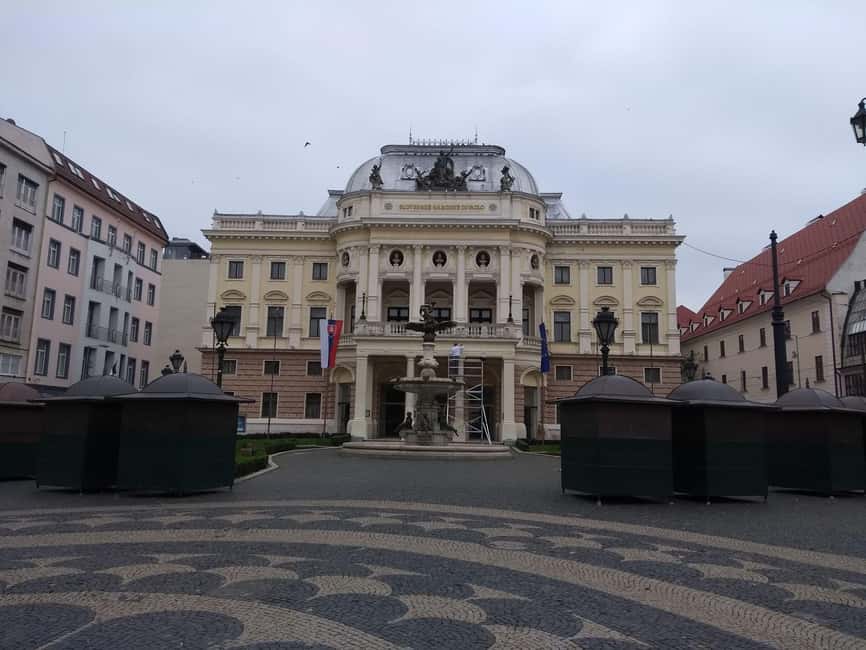 Bratislava: Old Town and Castle Walking Tour - National Theatre and Hviezdoslav Square: Big Landmarks with Real Context