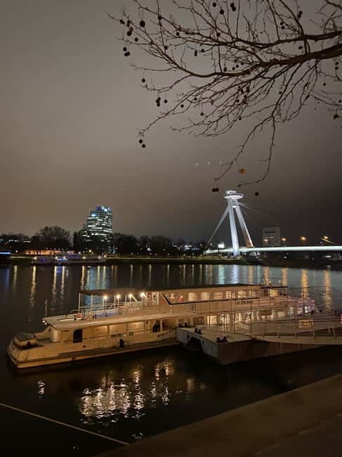 Bratislava: Panorama Cruise with Unlimited Prosecco - The first views: historic center, riverbanks, and the Castle area