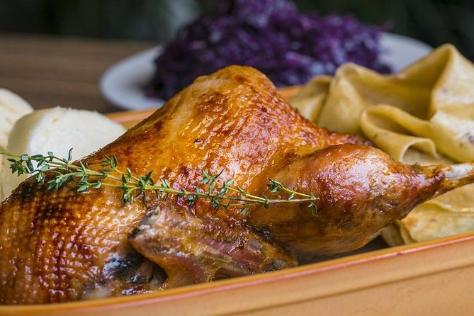 Bratislava Traditional Slovak Feast - Stop 2 at Grobský Dvor: roasted goose and loksha in a family restaurant