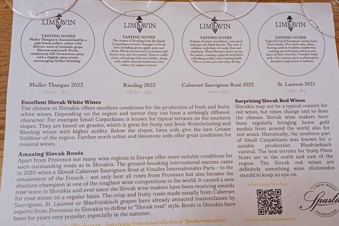 Bratislava Wine Tasting in City Center - The wines and the place they come from