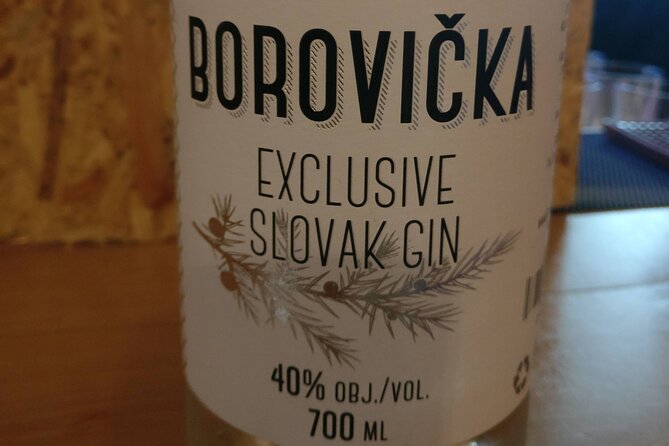 Local Gin & Palinka tasting experience - Stop 3 sweet finish: Brati-slavske rozky plus black currant and honey wine