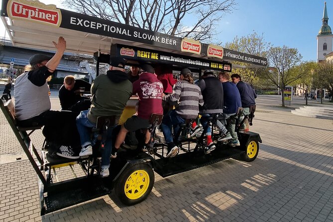Original Bratislava Beer Bike Tours - All-you-can-drink - What the Beer Bike Is Like: New Bike, Seatbelts, and Onboard Extras
